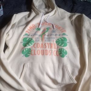 Coastal clouds fleece hoodie